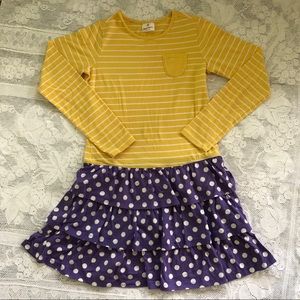 Hanna Andersson Dress, Yellow+Purple